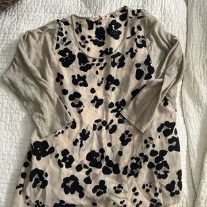 Rebecca Taylor Silk animal print blouse size 4